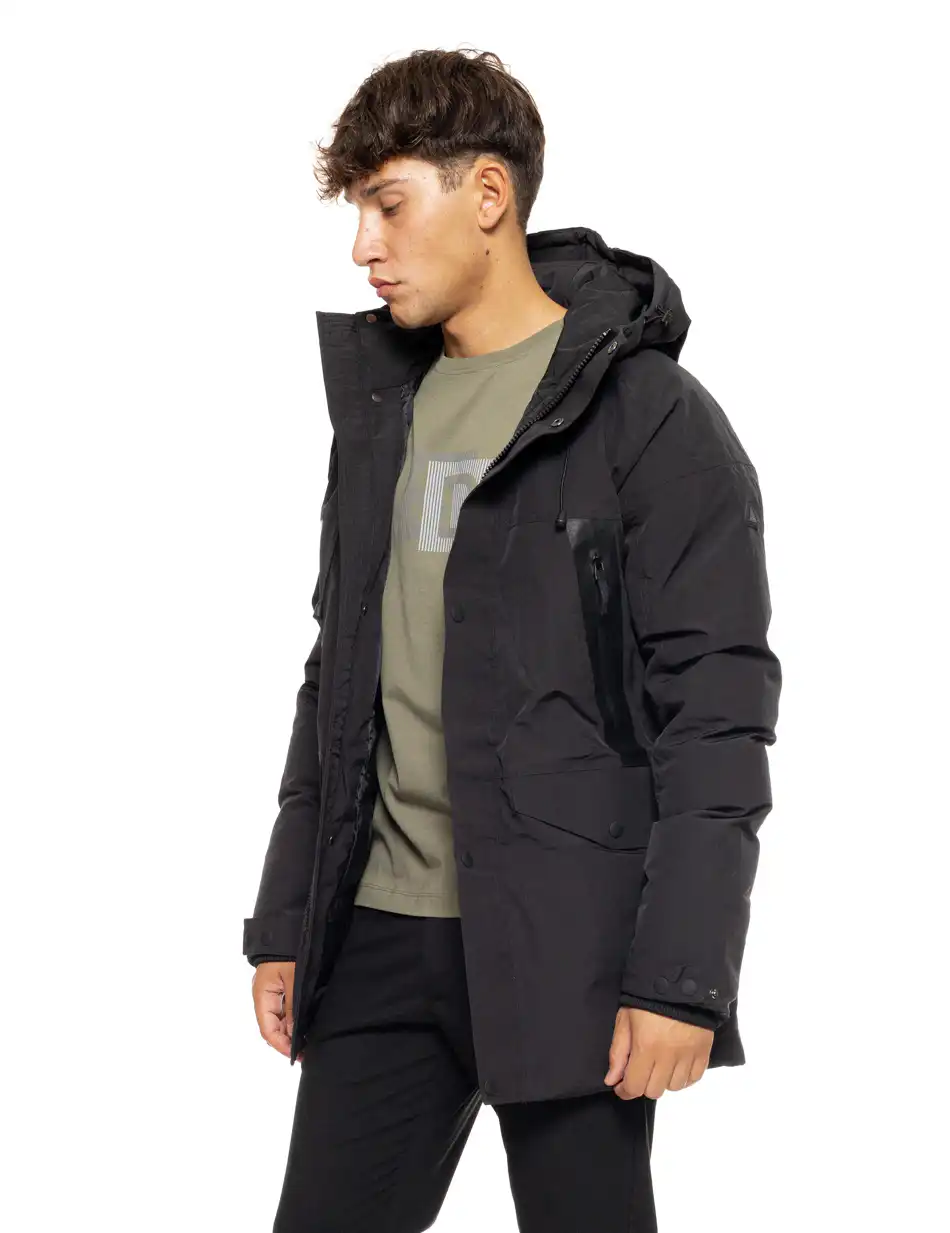 Splendid fashion ανδρικό demi μπουφάν με ενσωματωμένη κουκούλα 50-201-011 BLACK