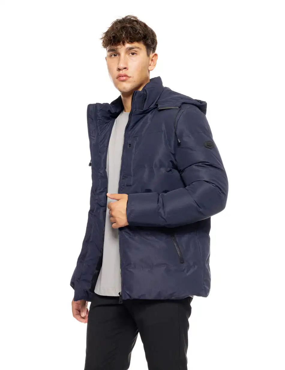 Biston fashion ανδρικό κοντό μπουφάν με αποσπώμενη κουκούλα 50-201-012 NAVY