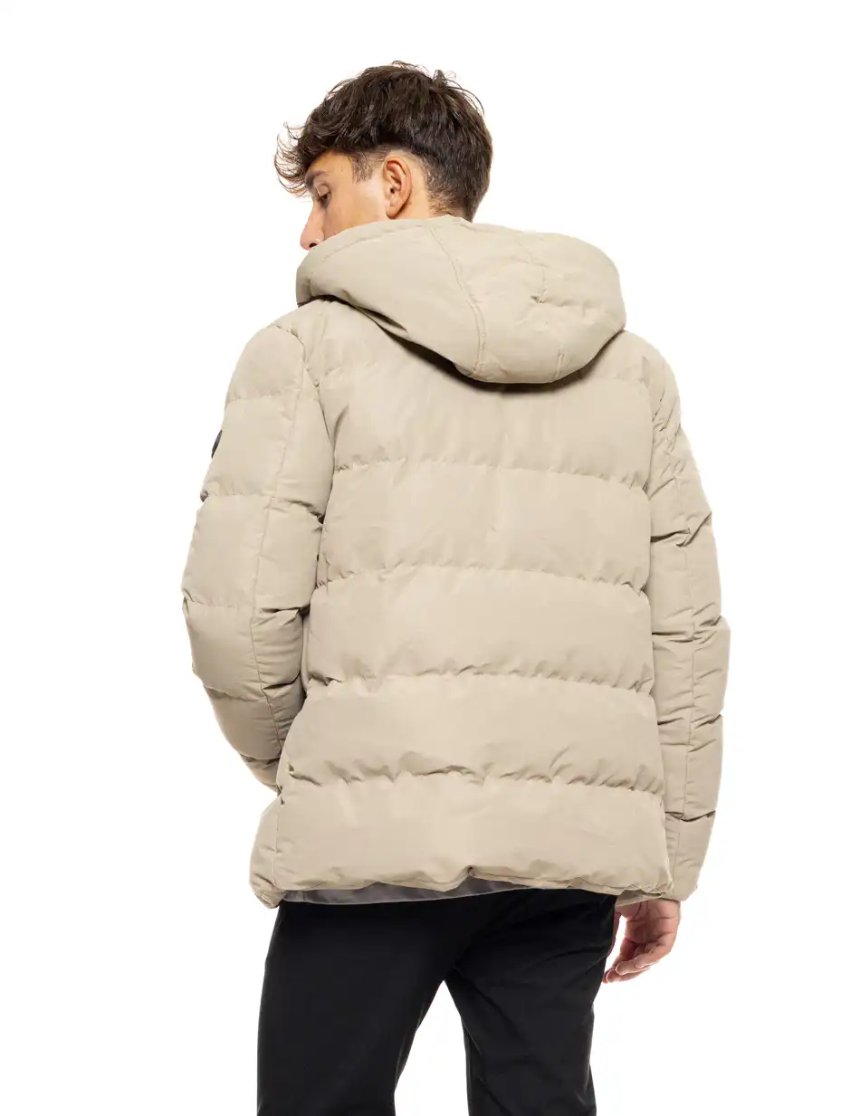 Biston fashion ανδρικό κοντό μπουφάν με αποσπώμενη κουκούλα 50-201-012 BEIGE