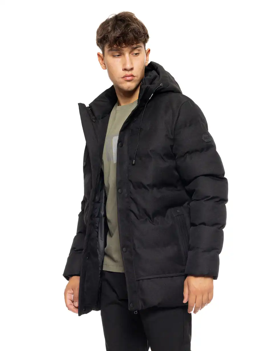 Splendid fashion ανδρικό demi μπουφάν με ενσωματωμένη κουκούλα 50-201-017 BLACK