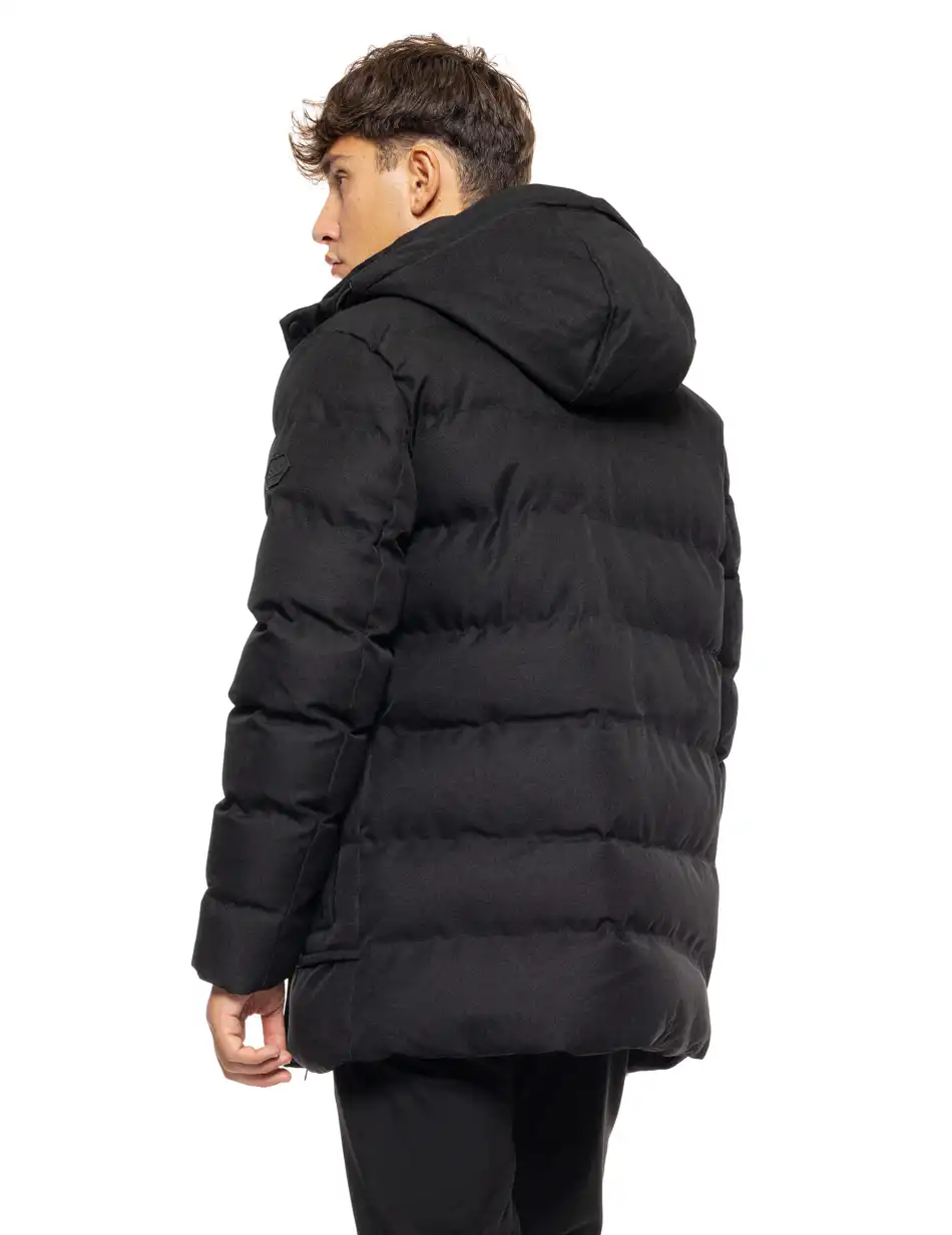 Splendid fashion ανδρικό demi μπουφάν με ενσωματωμένη κουκούλα 50-201-017 BLACK