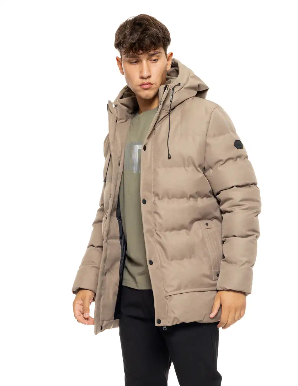 Splendid fashion ανδρικό demi μπουφάν με ενσωματωμένη κουκούλα 50-201-017 BEIGE