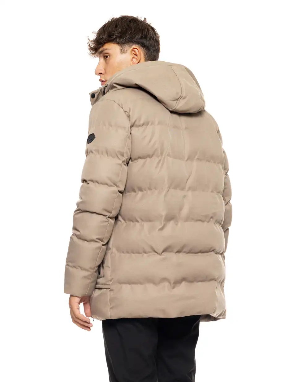 Splendid fashion ανδρικό demi μπουφάν με ενσωματωμένη κουκούλα 50-201-017 BEIGE