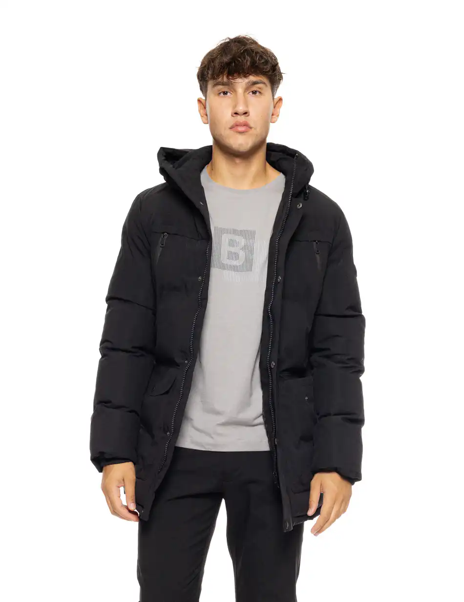 Biston fashion ανδρικό demi μπουφάν με ενσωματωμένη κουκούλα 50-201-021 BLACK