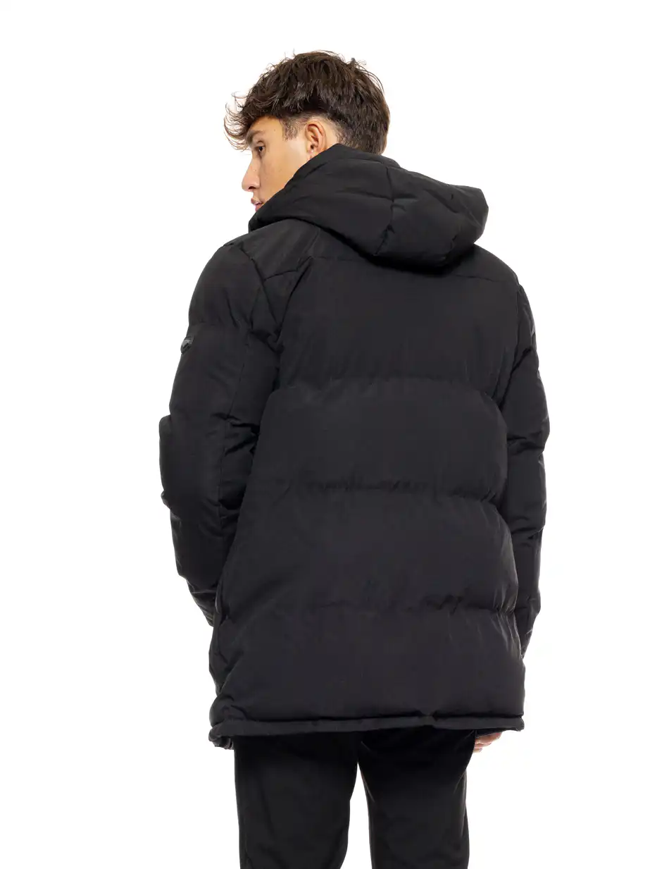 Biston fashion ανδρικό demi μπουφάν με ενσωματωμένη κουκούλα 50-201-021 BLACK