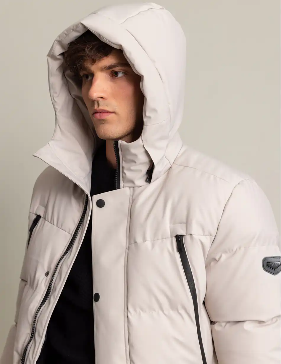 Biston fashion ανδρικό demi μπουφάν με ενσωματωμένη κουκούλα 50-201-021 ICE