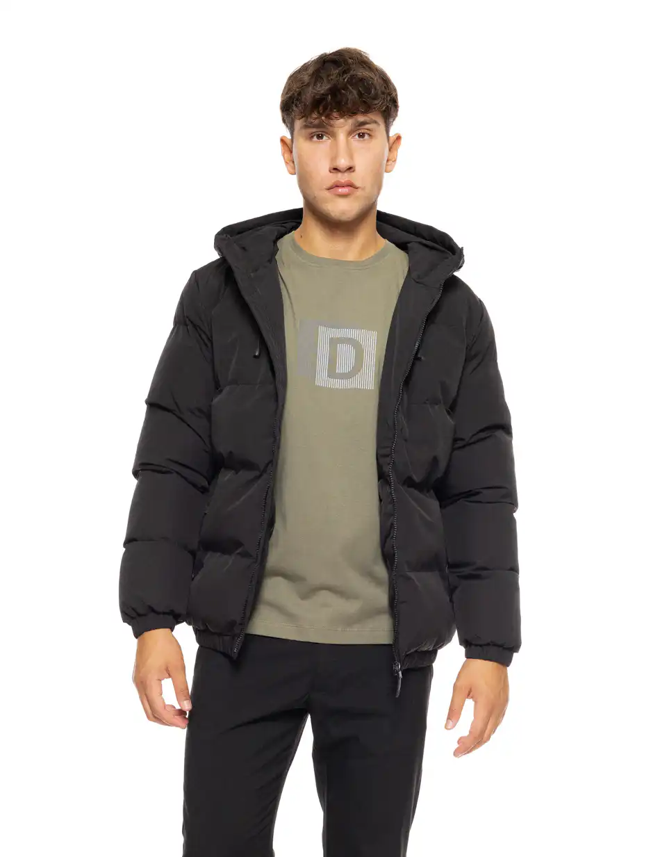 Splendid fashion ανδρικό κοντό μπουφάν με ενσωματωμένη κουκούλα 50-201-027 BLACK