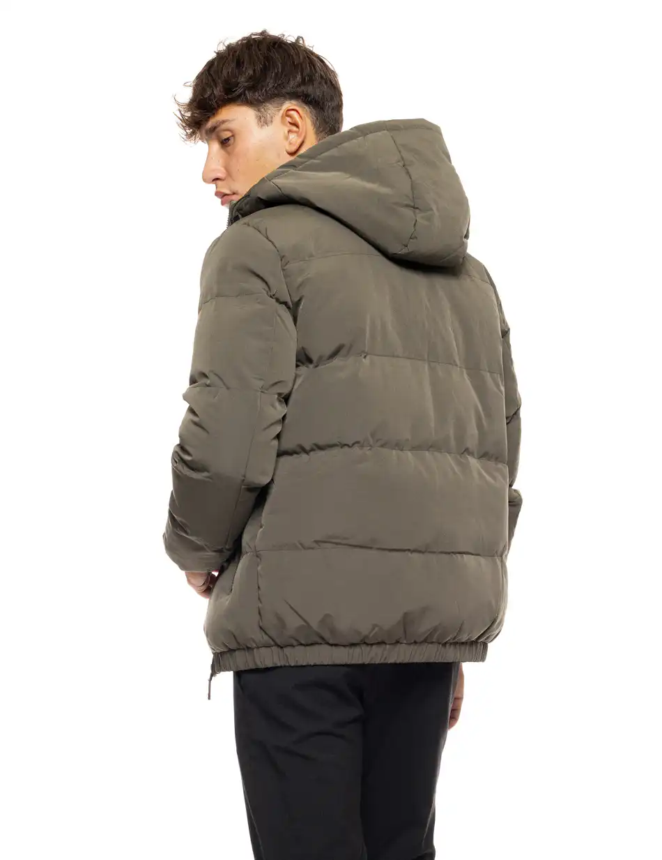 Splendid fashion ανδρικό κοντό μπουφάν με ενσωματωμένη κουκούλα 50-201-027 DK GREEN