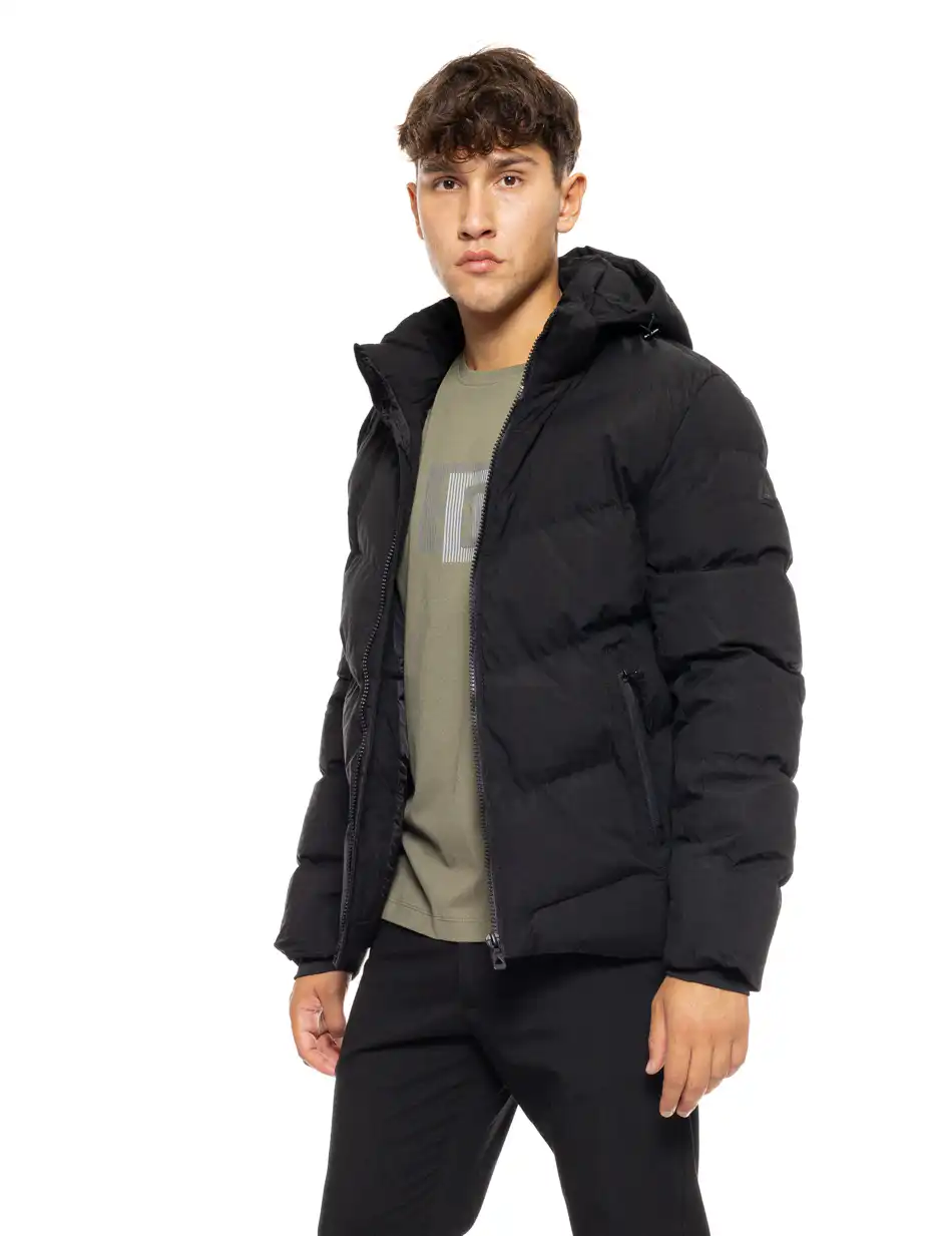 Splendid fashion ανδρικό κοντό μπουφάν με αποσπώμενη κουκούλα 50-201-031 BLACK