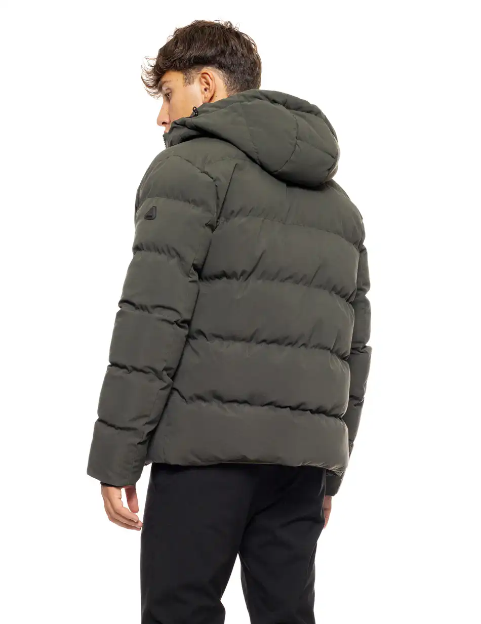 Splendid fashion ανδρικό κοντό μπουφάν με αποσπώμενη κουκούλα 50-201-031 DK GREEN