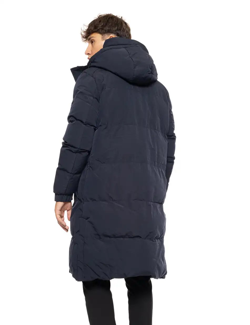 Splendid fashion ανδρικό μακρύ μπουφάν με ενσωματωμένη κουκούλα 50-201-042 NAVY