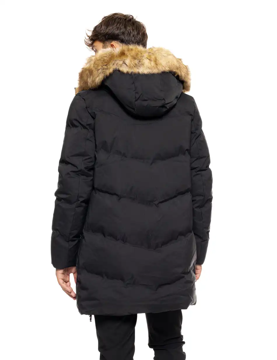 Splendid fashion ανδρικό demi μπουφάν με αποσπώμενη κουκούλα 50-201-052 BLACK