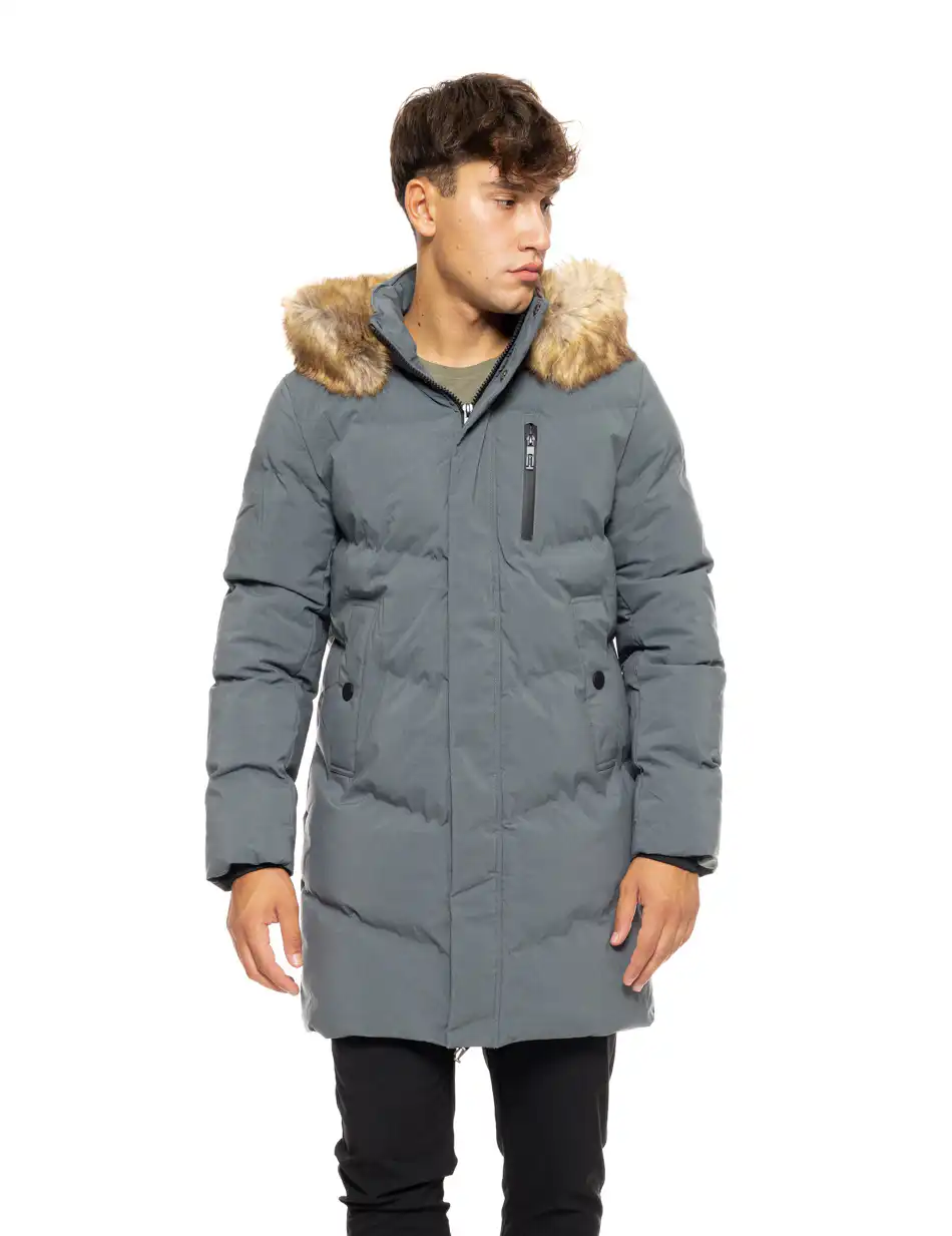 Splendid fashion ανδρικό demi μπουφάν με αποσπώμενη κουκούλα 50-201-052 DK GREY