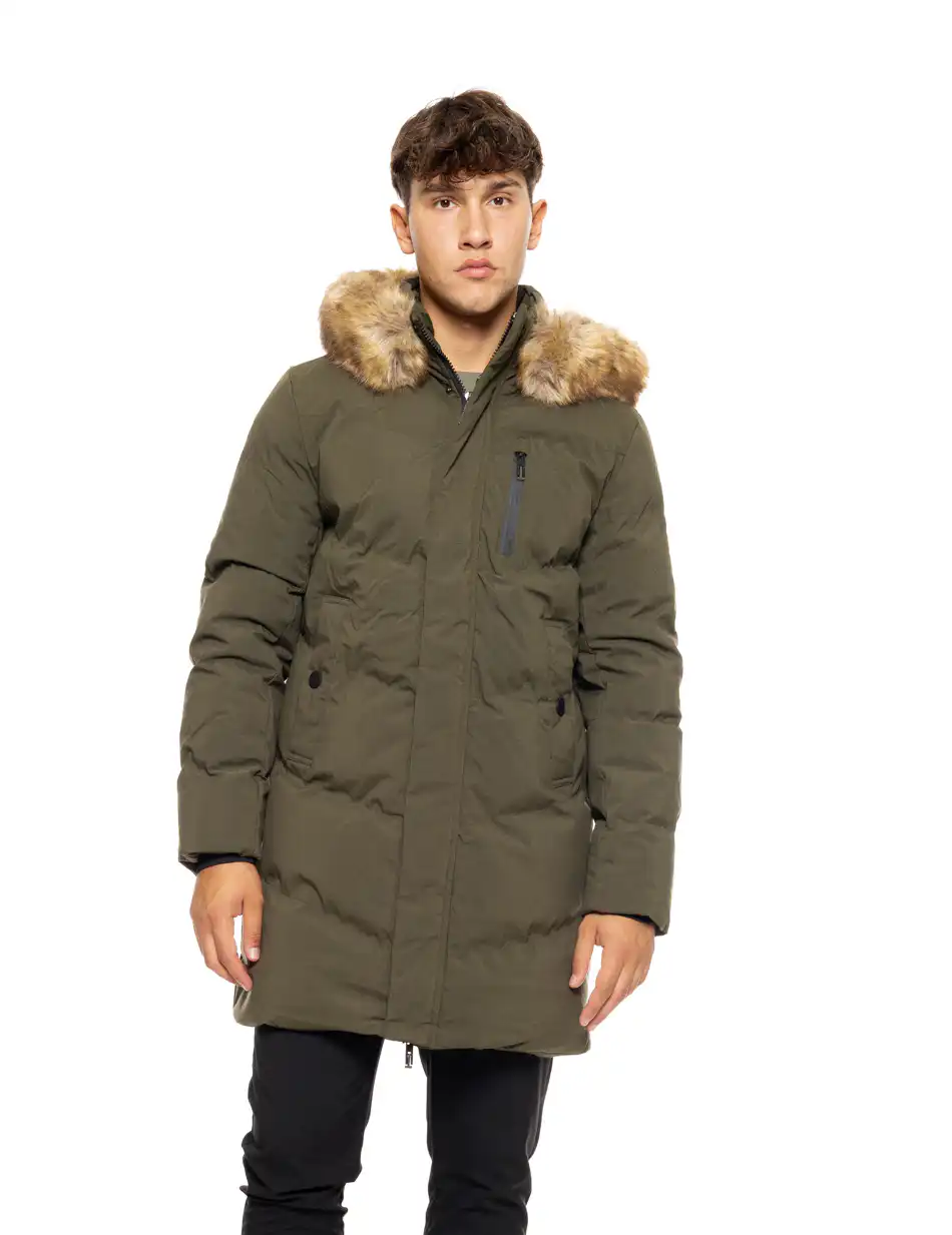 Splendid fashion ανδρικό demi μπουφάν με αποσπώμενη κουκούλα 50-201-052 OLIVE