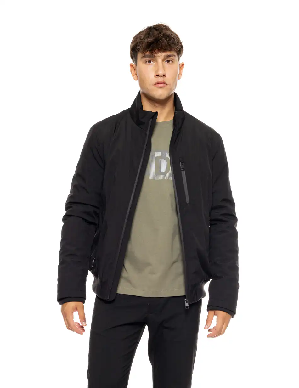 Splendid fashion ανδρικό κοντό bomber μπουφάν με γιακά 50-201-056 BLACK