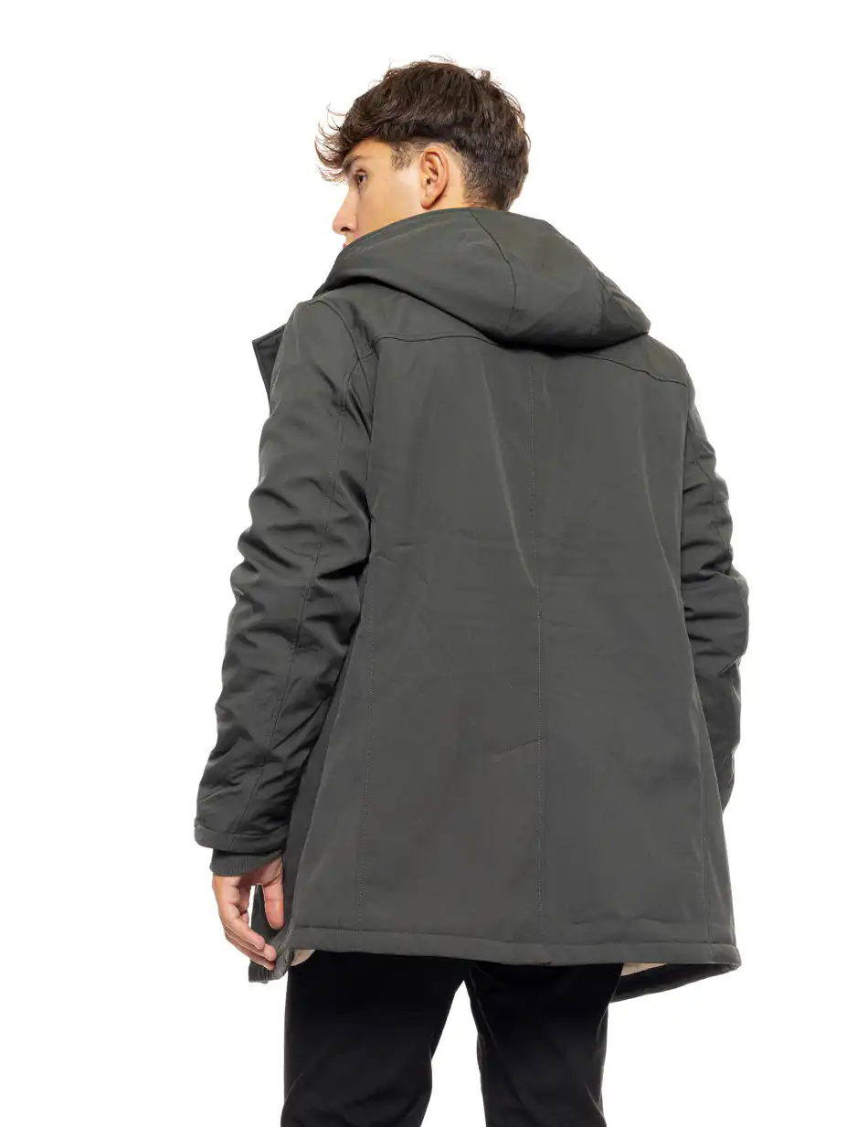 Splendid fashion ανδρικό demi μπουφάν με ενσωματωμένη κουκούλα 50-201-060 DK GREEN