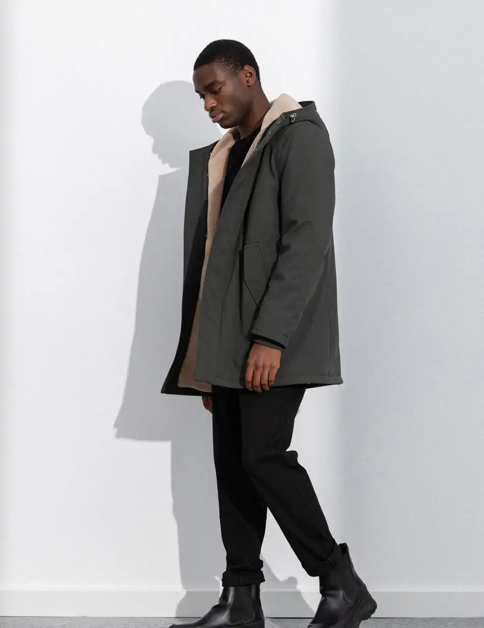 Splendid fashion ανδρικό demi μπουφάν με ενσωματωμένη κουκούλα 50-201-060 DK GREEN