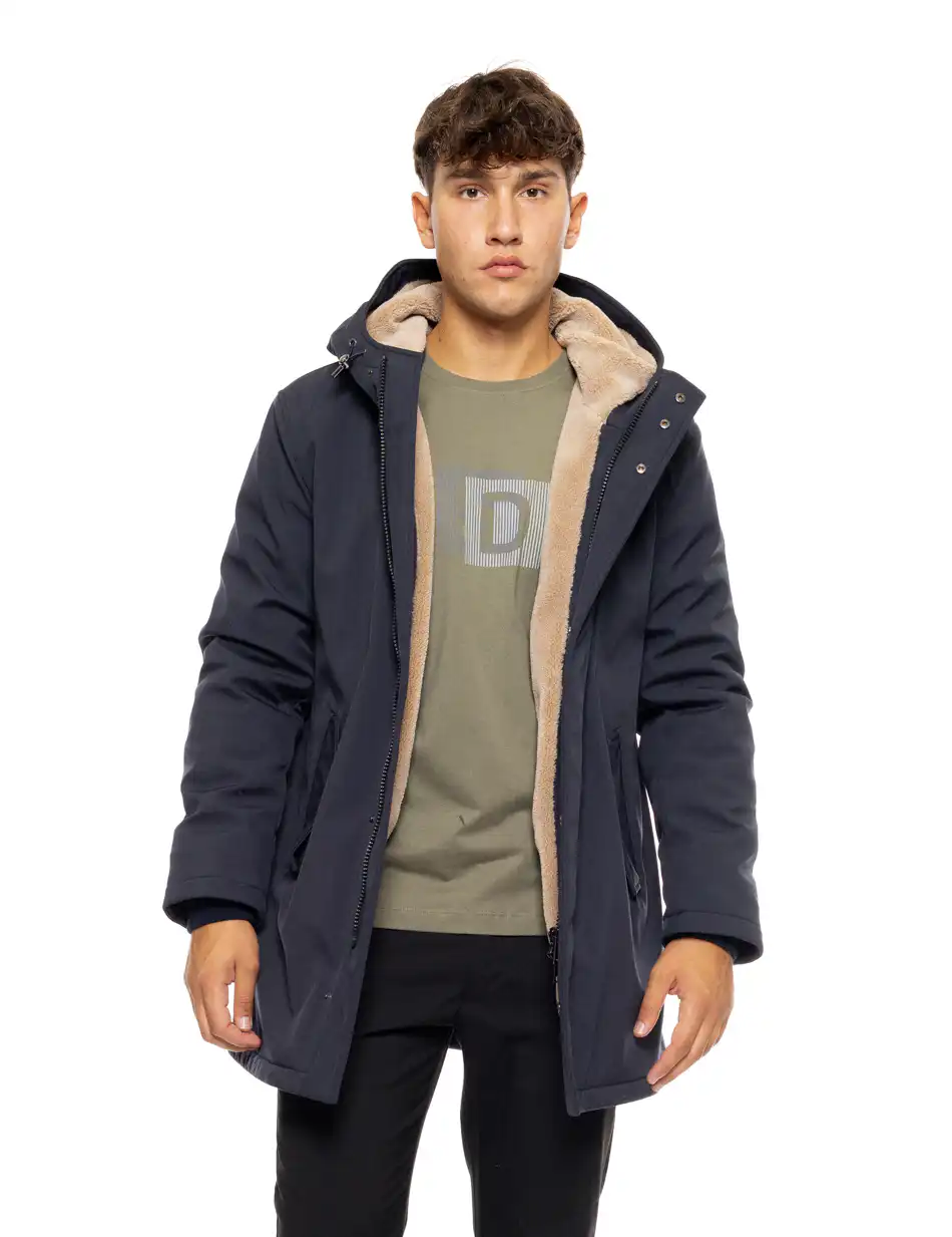 Splendid fashion ανδρικό demi μπουφάν με ενσωματωμένη κουκούλα 50-201-060 NAVY