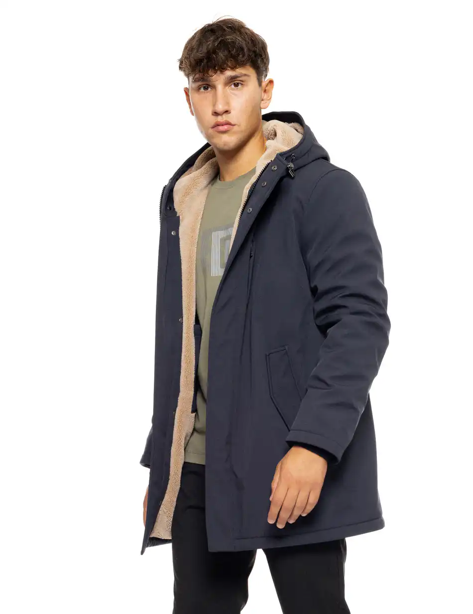 Splendid fashion ανδρικό demi μπουφάν με ενσωματωμένη κουκούλα 50-201-060 NAVY