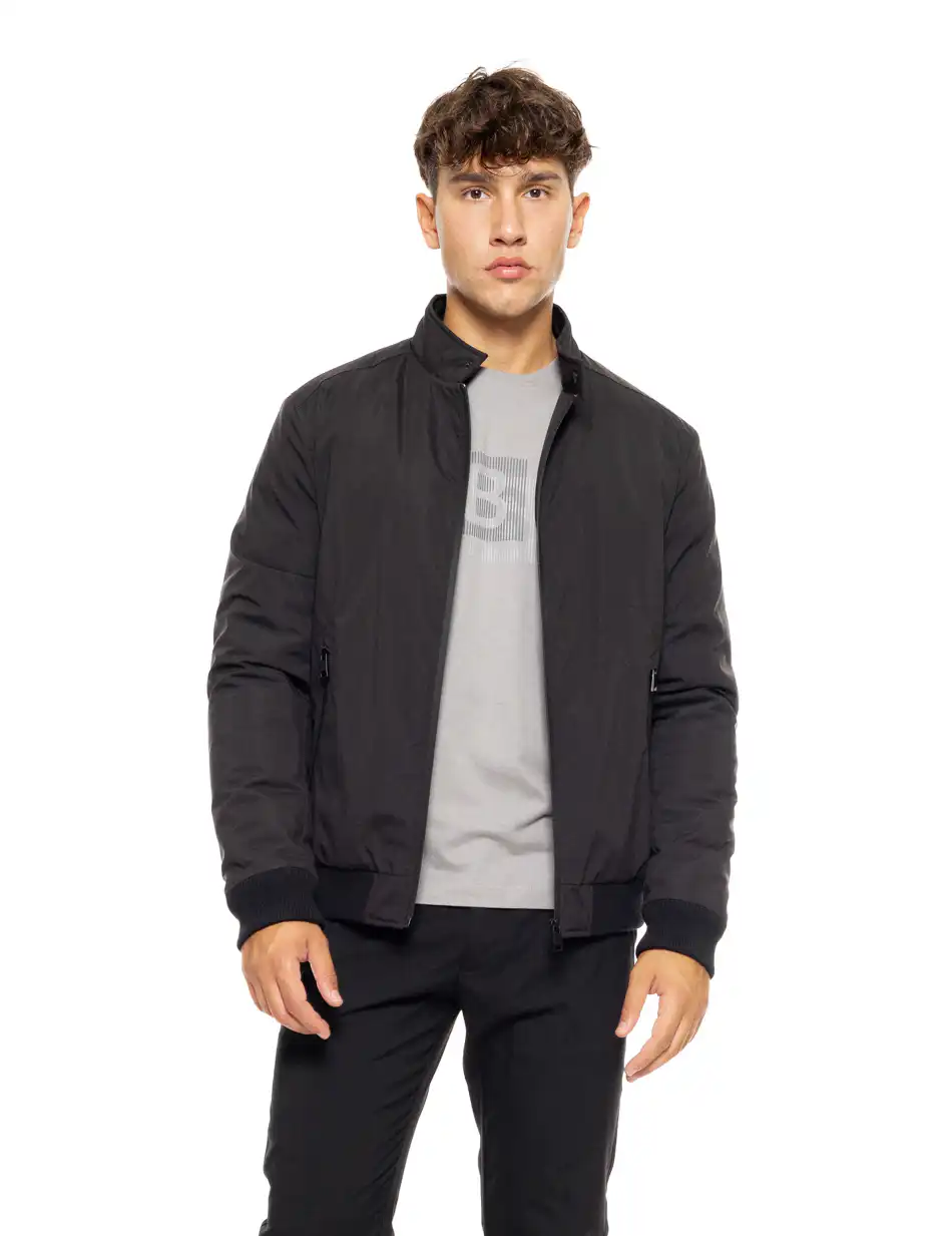 Biston fashion ανδρικό κοντό μπουφάν με αποσπώμενη κουκούλα 50-201-061 BLACK