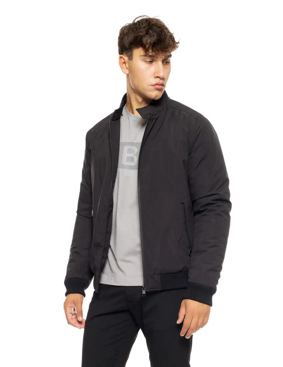 Biston fashion ανδρικό κοντό μπουφάν με αποσπώμενη κουκούλα 50-201-061 BLACK