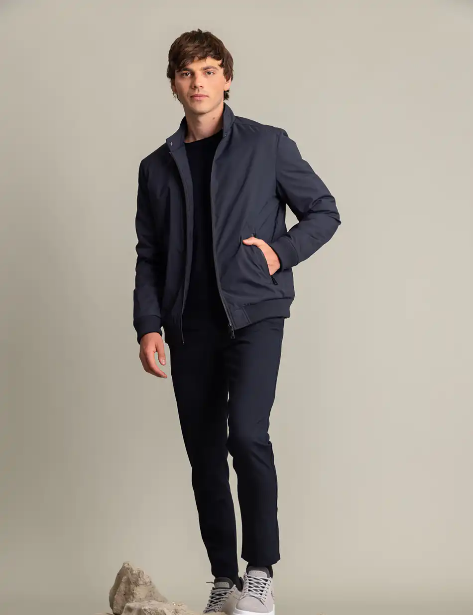 Biston fashion ανδρικό κοντό μπουφάν με αποσπώμενη κουκούλα 50-201-061 NAVY