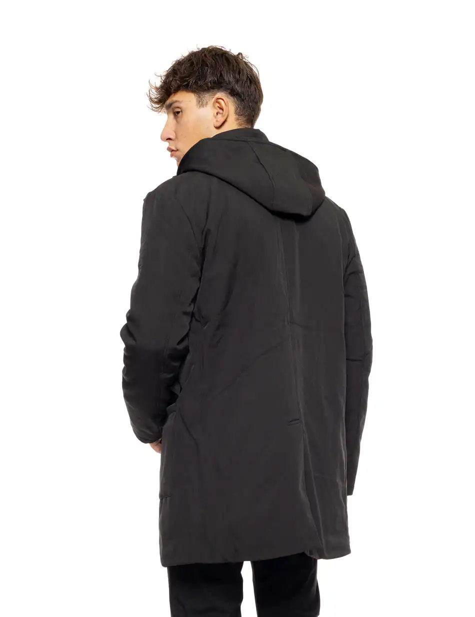 Biston fashion ανδρικό demi μπουφάν με αποσπώμενη κουκούλα 50-201-066 BLACK