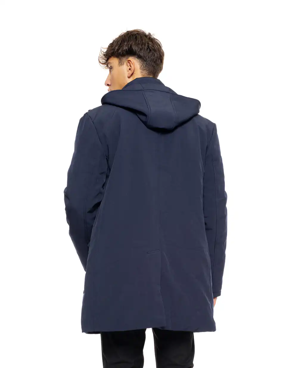 Biston fashion ανδρικό demi μπουφάν με αποσπώμενη κουκούλα 50-201-066 NAVY