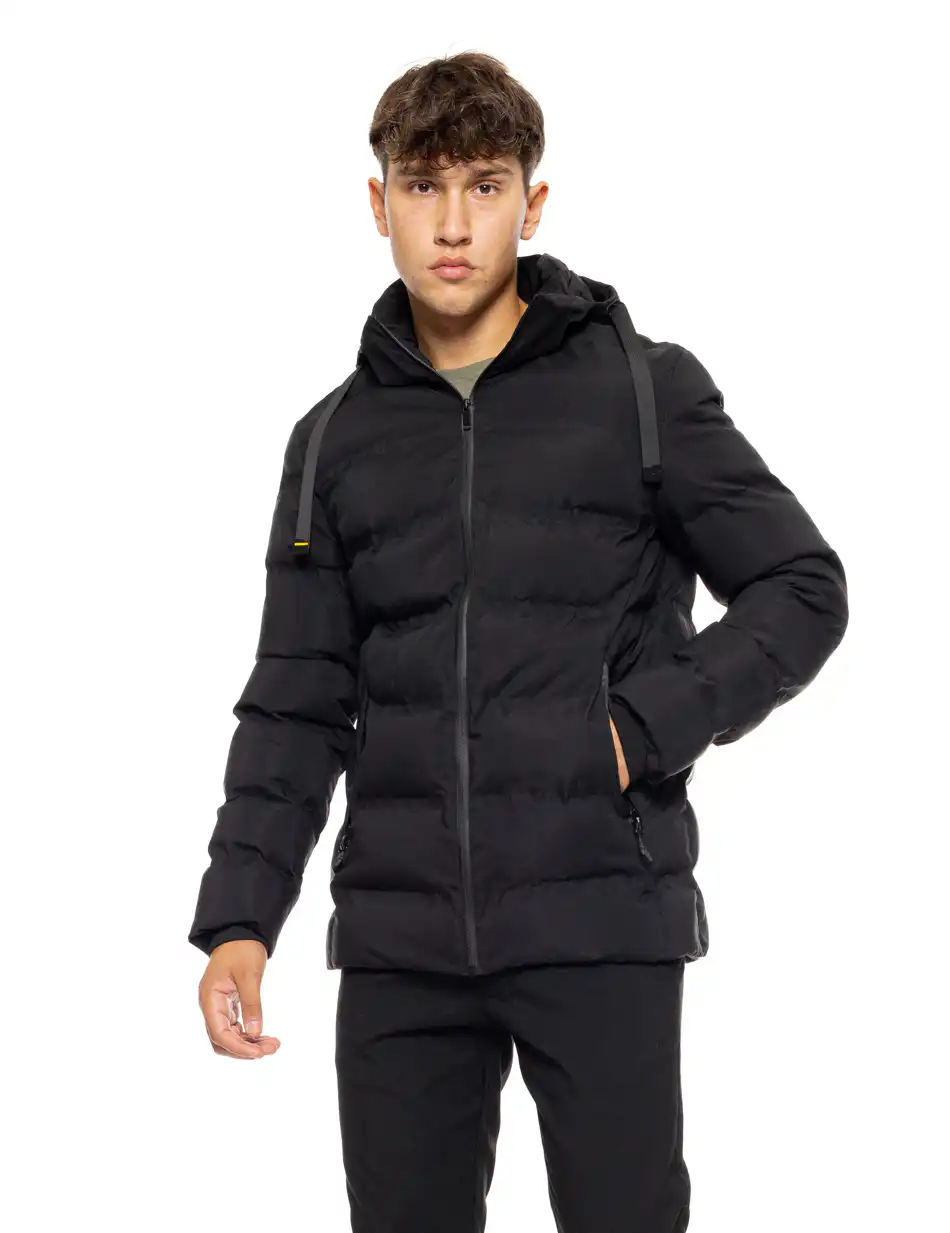 Splendid fashion ανδρικό κοντό μπουφάν με αποσπώμενη κουκούλα 50-201-067 BLACK