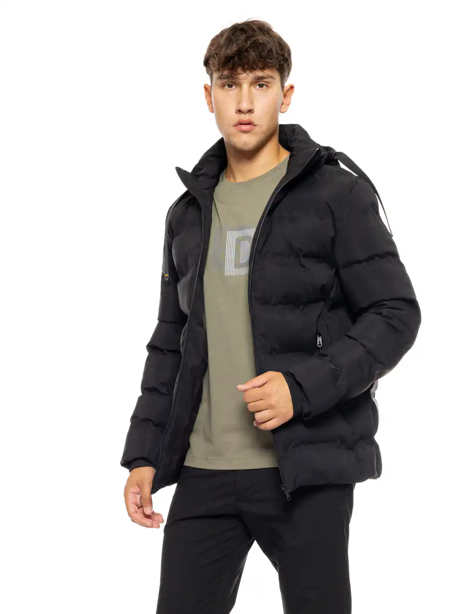 Splendid fashion ανδρικό κοντό μπουφάν με αποσπώμενη κουκούλα 50-201-067 BLACK