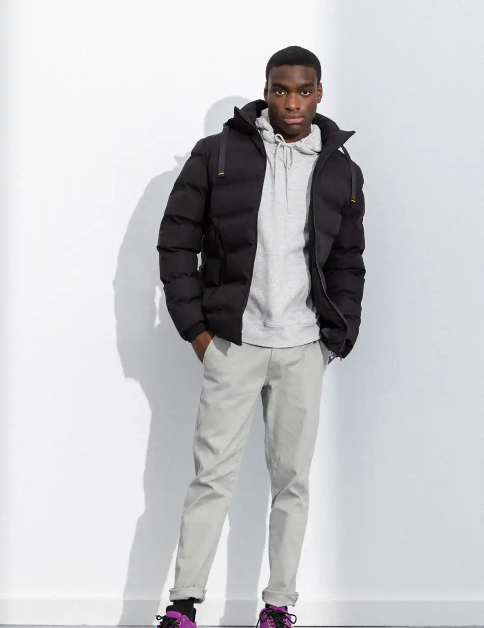 Splendid fashion ανδρικό κοντό μπουφάν με αποσπώμενη κουκούλα 50-201-067 BLACK