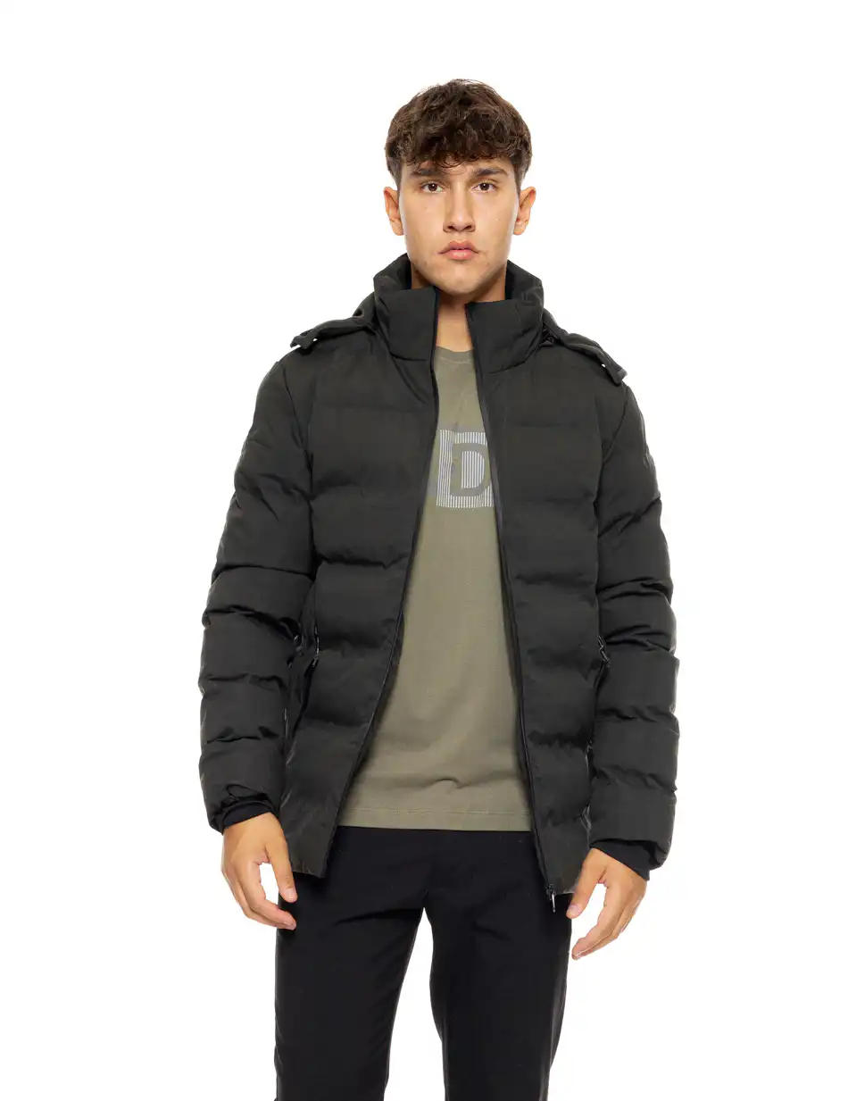 Splendid fashion ανδρικό κοντό μπουφάν με αποσπώμενη κουκούλα 50-201-067 DK GREEN