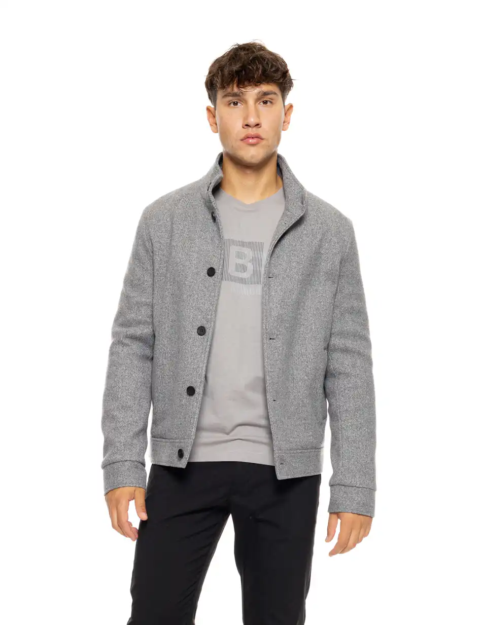 Biston fashion ανδρικό κοντό πανωφόρι με γιακά 50-201-069 GREY