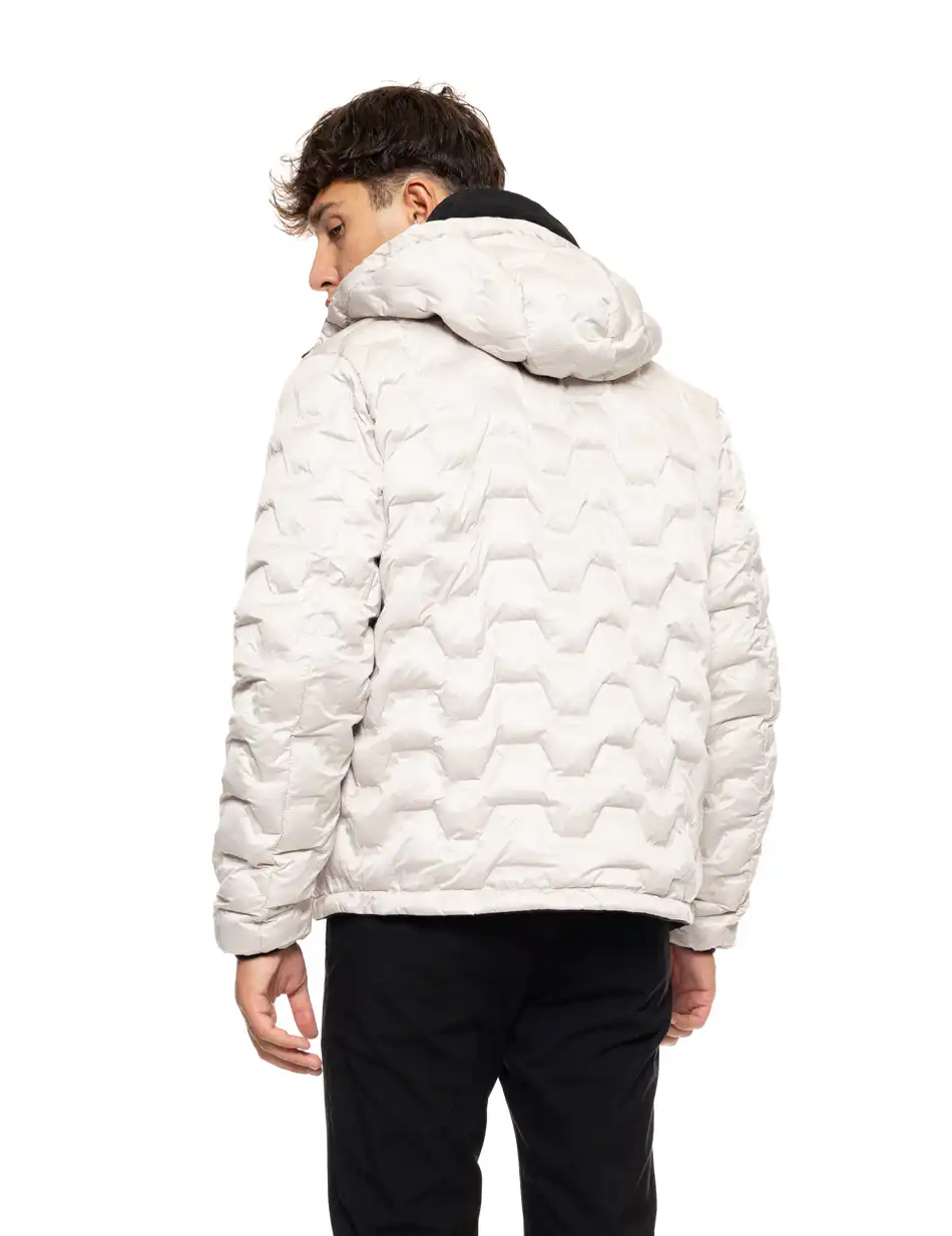 Biston fashion ανδρικό κοντό μπουφάν 2 όψεων με ενσωματωμένη κουκούλα 50-201-073 BLACK