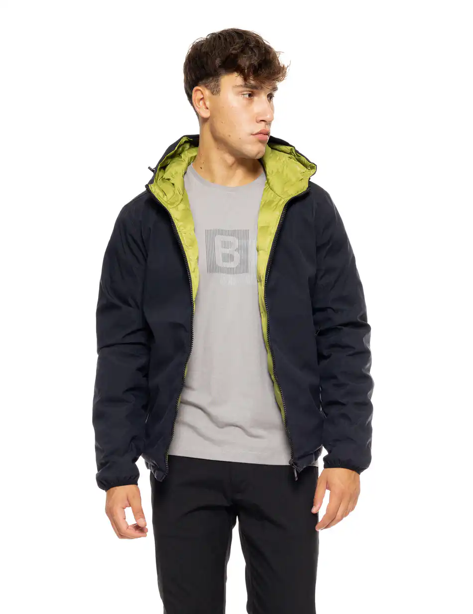Biston fashion ανδρικό κοντό μπουφάν 2 όψεων με ενσωματωμένη κουκούλα 50-201-073 NAVY