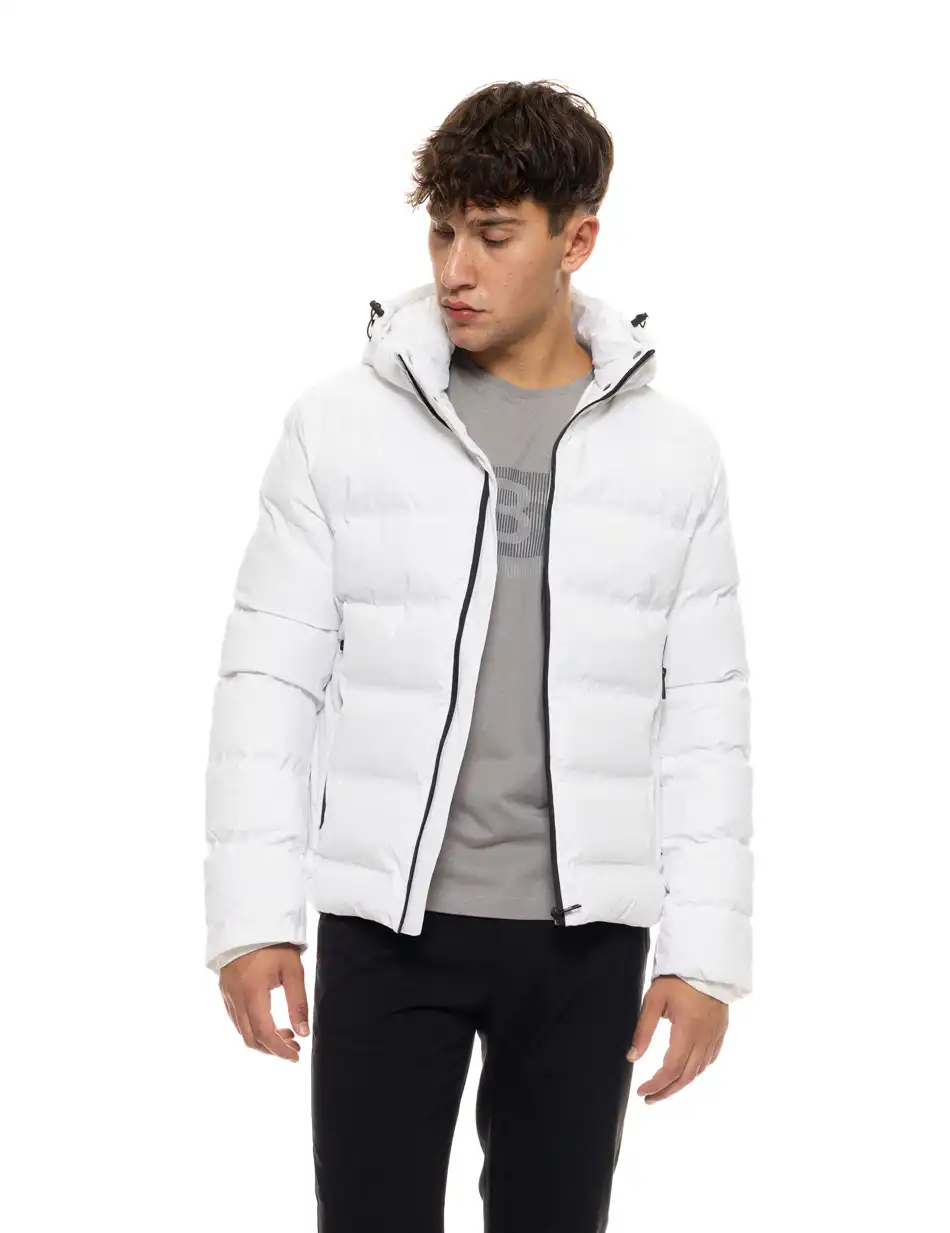 Biston fashion ανδρικό κοντό μπουφάν με αποσπώμενη κουκούλα 50-201-074 WHITE