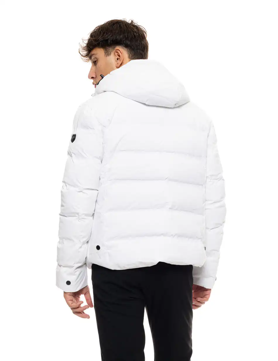 Biston fashion ανδρικό κοντό μπουφάν με αποσπώμενη κουκούλα 50-201-074 WHITE