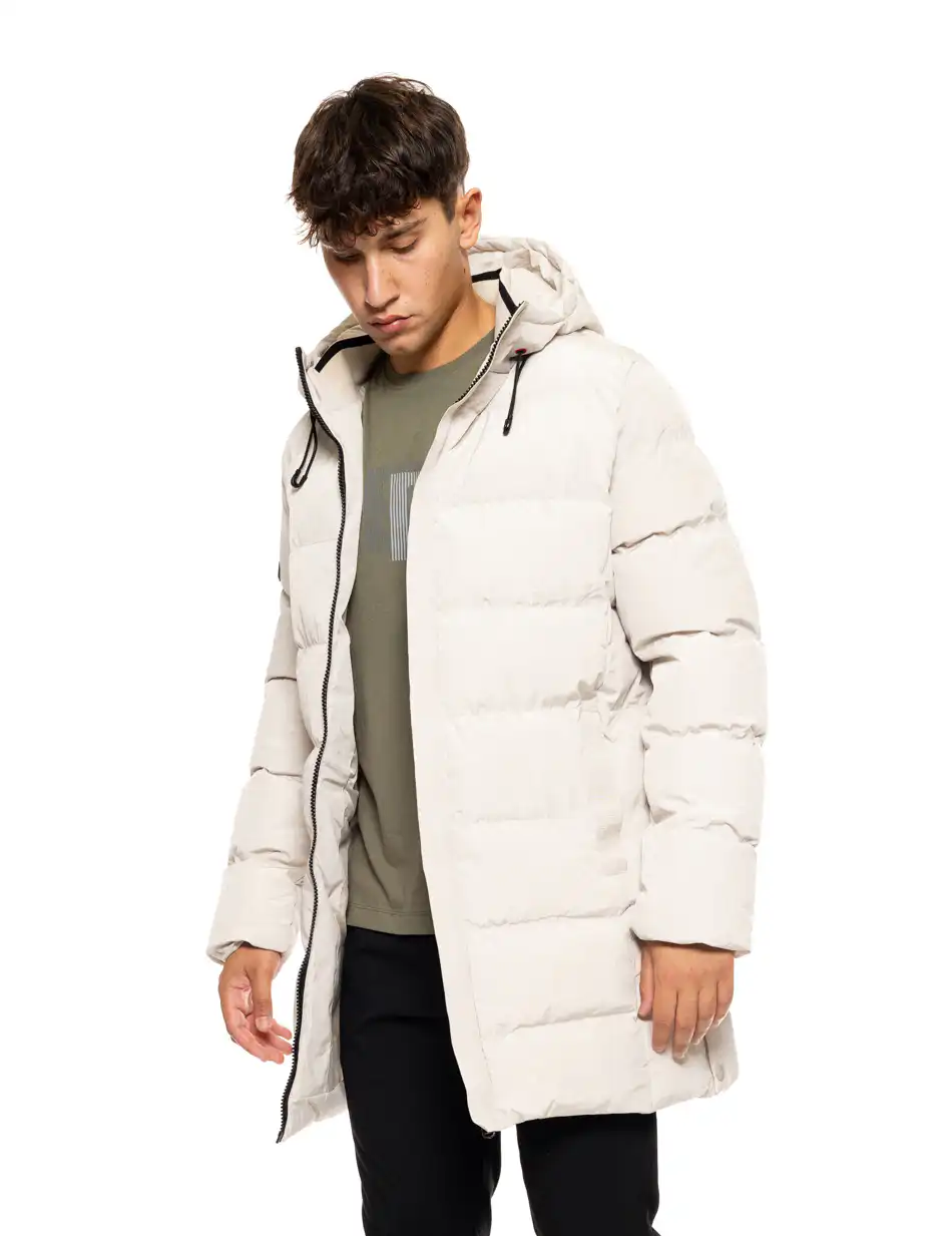 Splendid fashion ανδρικό μακρύ μπουφάν με ενσωματωμένη κουκούλα 50-201-083 ICE