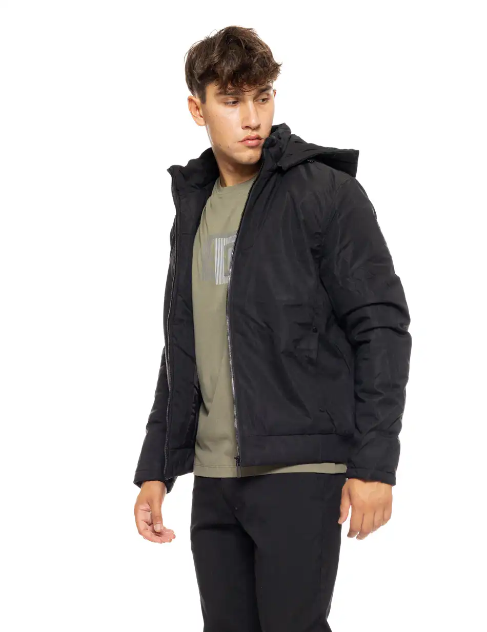 Splendid fashion ανδρικό κοντό μπουφάν με αποσπώμενη κουκούλα 50-201-085 BLACK