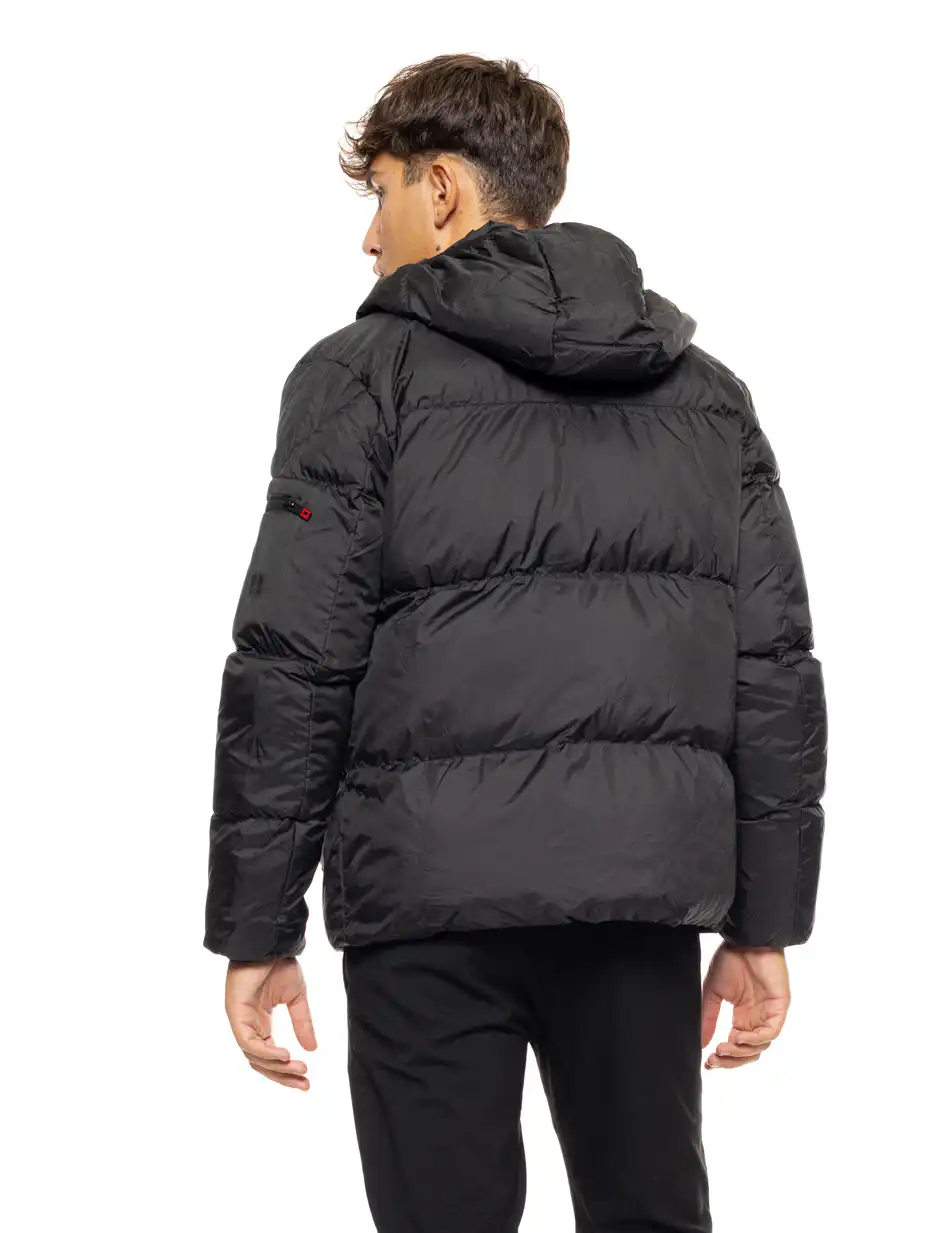 Splendid fashion ανδρικό κοντό μπουφάν με ενσωματωμένη κουκούλα 50-201-092 BLACK