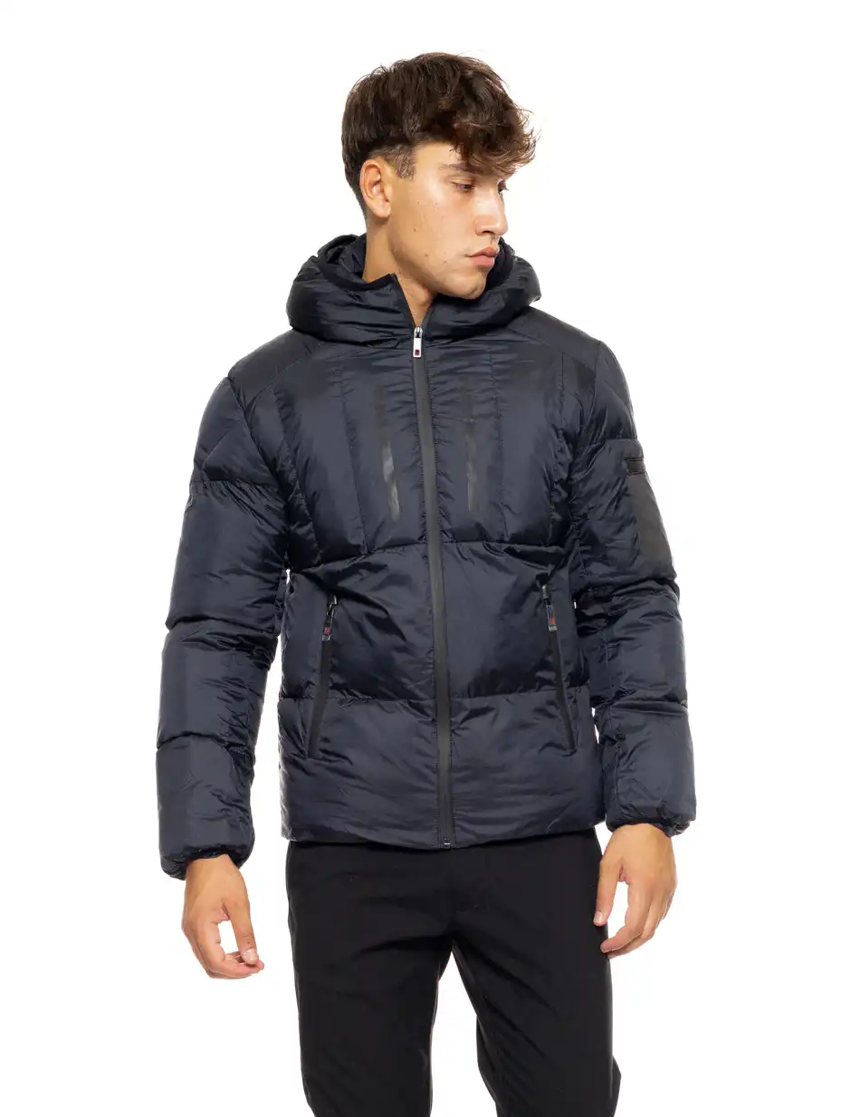 Splendid fashion ανδρικό κοντό μπουφάν με ενσωματωμένη κουκούλα 50-201-092 NAVY