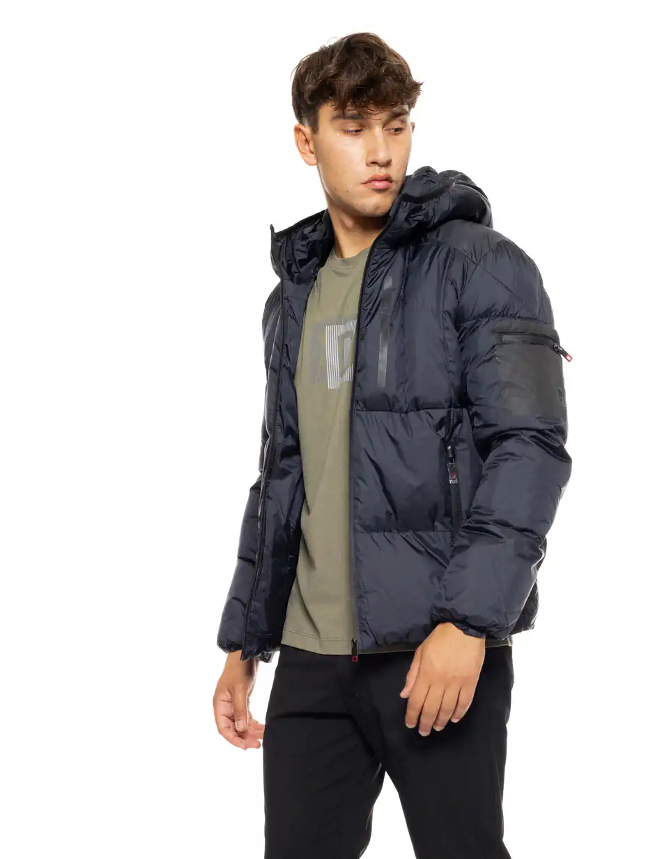 Splendid fashion ανδρικό κοντό μπουφάν με ενσωματωμένη κουκούλα 50-201-092 NAVY