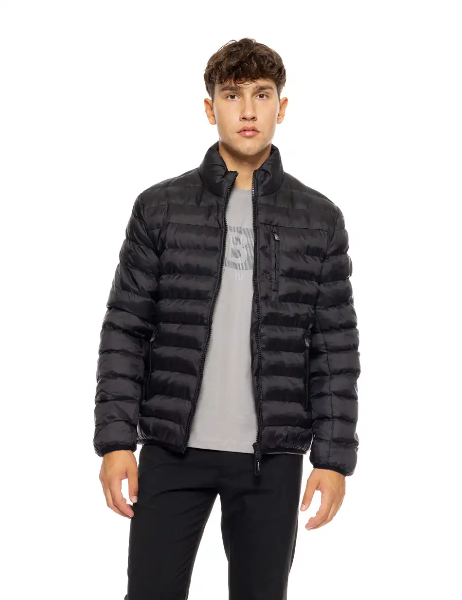 Biston fashion ανδρικό κοντό πανωφόρι με γιακά 50-201-097 BLACK