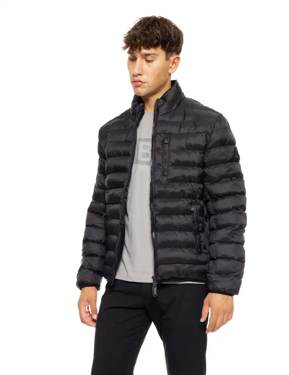 Biston fashion ανδρικό κοντό πανωφόρι με γιακά 50-201-097 BLACK