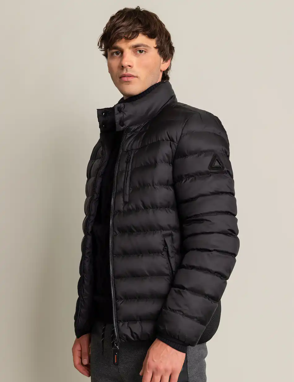 Biston fashion ανδρικό κοντό πανωφόρι με γιακά 50-201-097 BLACK