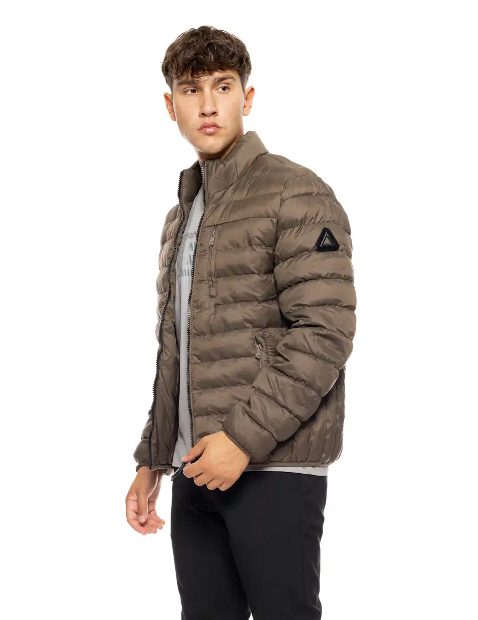 Biston fashion ανδρικό κοντό πανωφόρι με γιακά 50-201-097 KHAKI