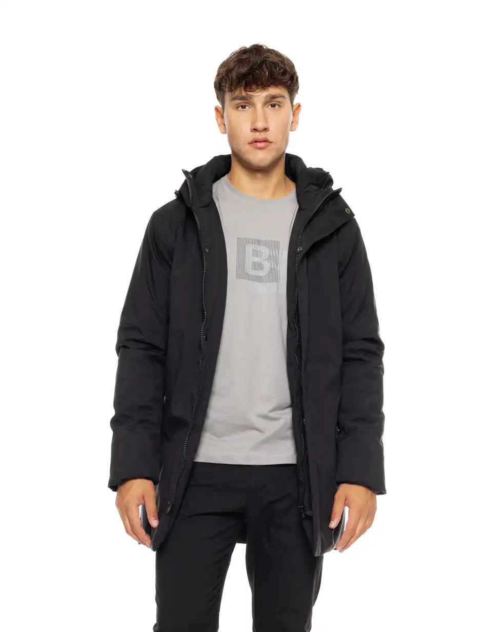 Biston fashion ανδρικό demi μπουφάν με ενσωματωμένη κουκούλα 50-201-107 BLACK
