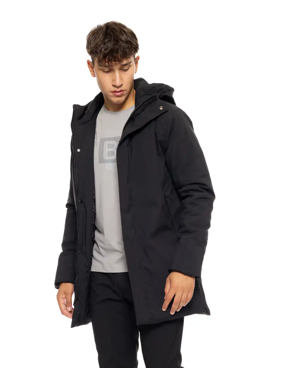 Biston fashion ανδρικό demi μπουφάν με ενσωματωμένη κουκούλα 50-201-107 BLACK