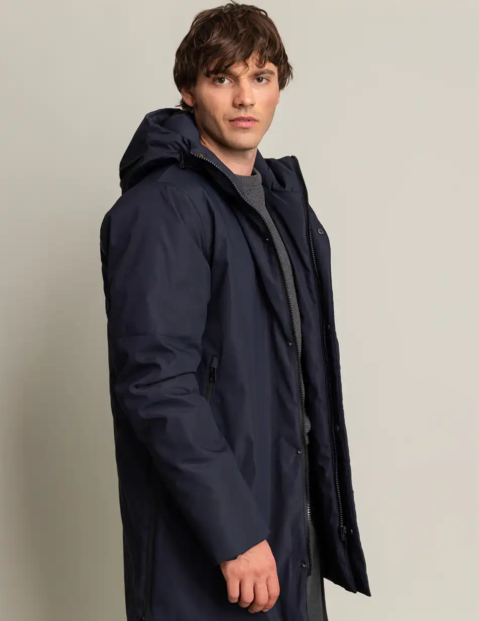 Biston fashion ανδρικό demi μπουφάν με ενσωματωμένη κουκούλα 50-201-107 NAVY