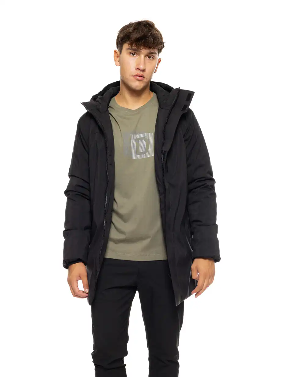 Splendid fashion ανδρικό demi μπουφάν με ενσωματωμένη κουκούλα 50-201-108 BLACK